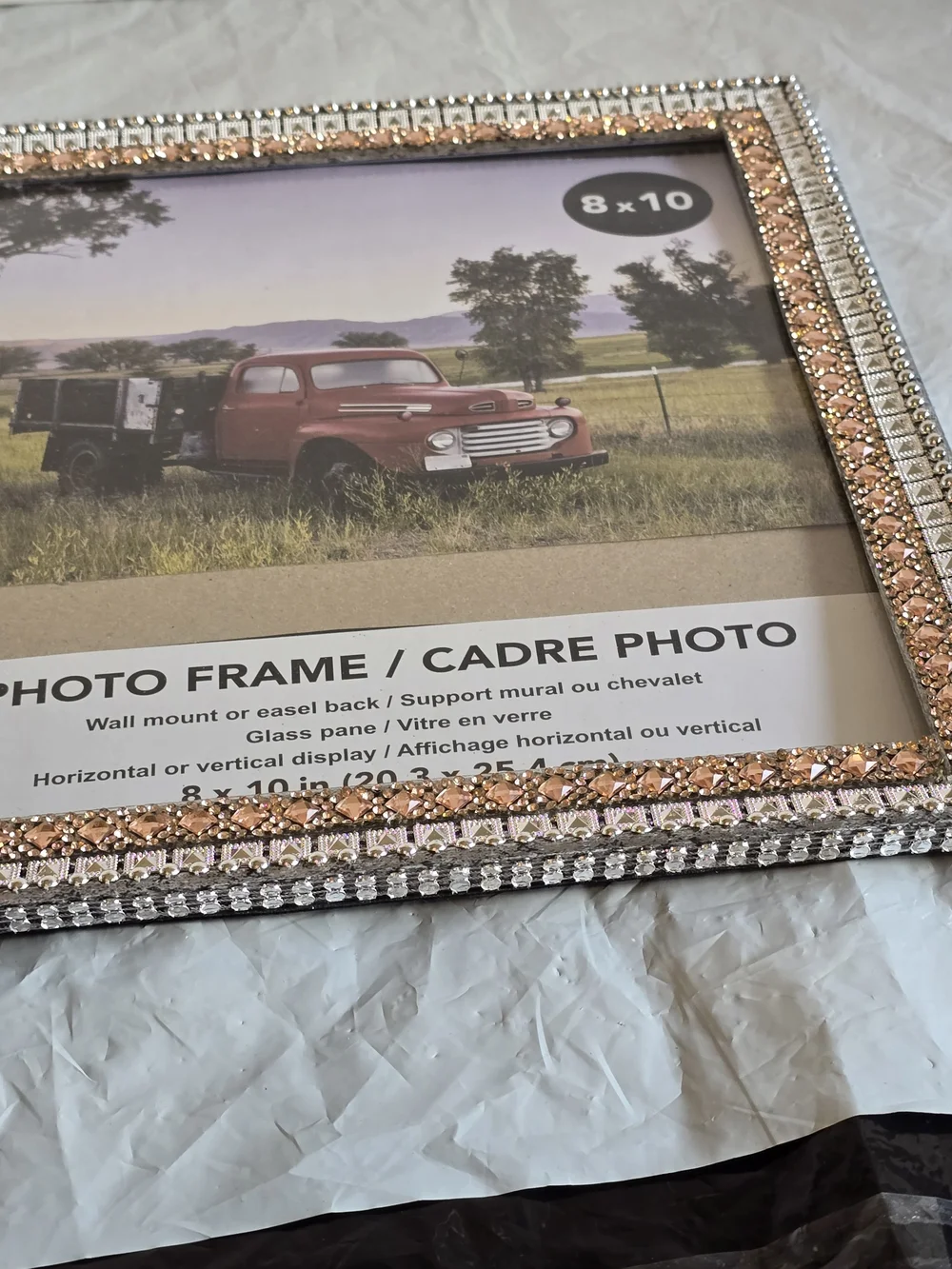 Glittering Gold and Silver 8x10 Photo Frame New Handmade